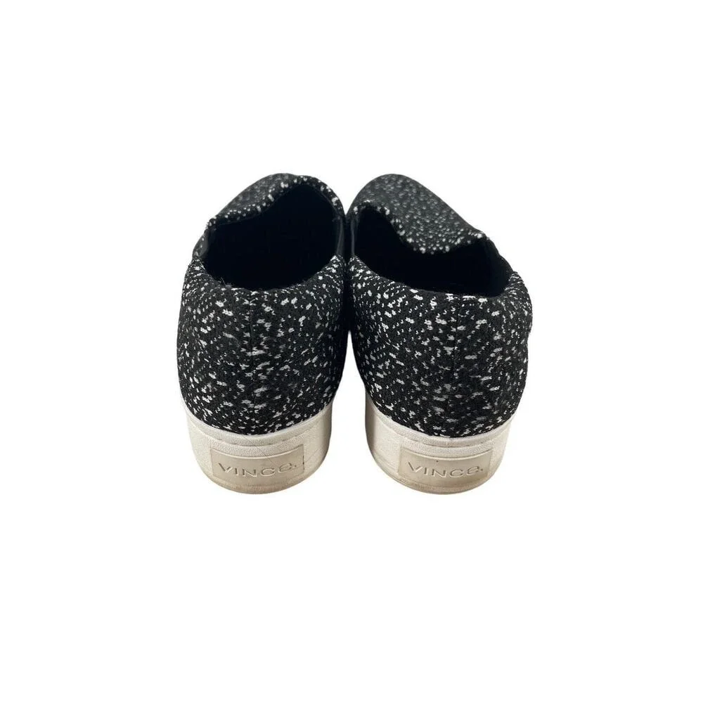 Vince Women's Warren Black & White Knit Platform Sneakers Size 9